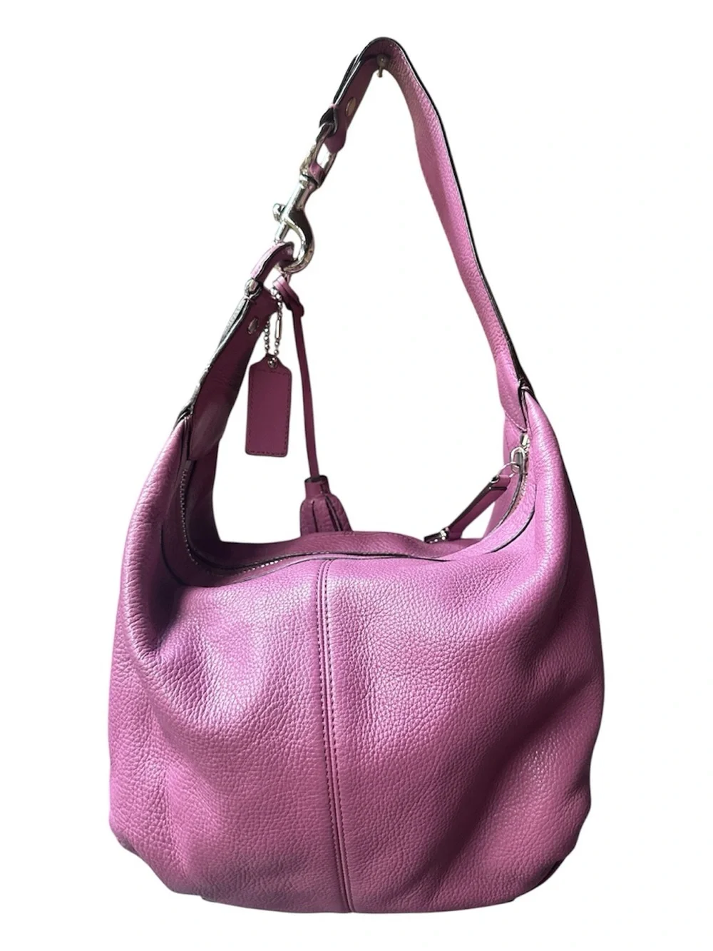 Coach Avery Pebbled Leather Hobo Shoulder Bag